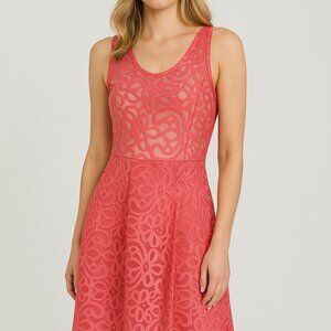 American Living Barbie PinkLace Overlay Sleeveless dress for women party wedding